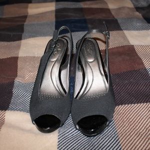 Black Sling Back Heels